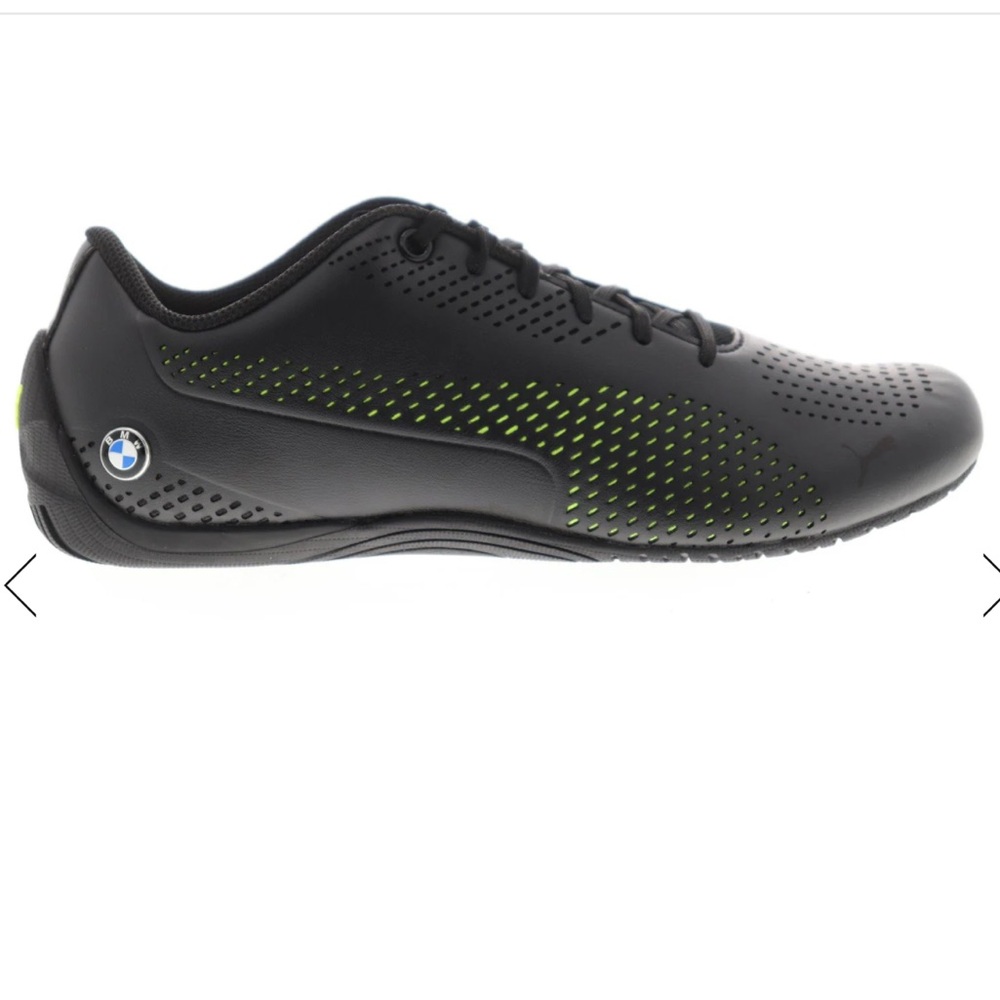 BMW Puma Black and Yellow Green Athletic Shoes - Picture 1 of 17